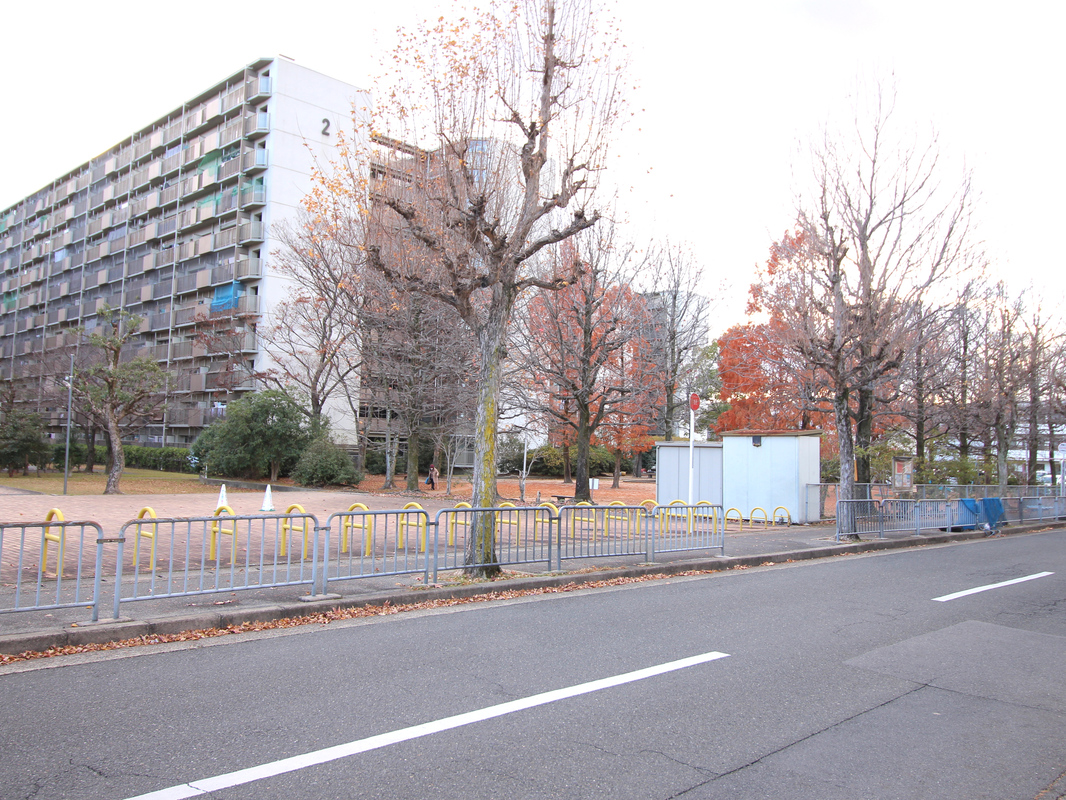 道路の向かい側は公園となっており解放感があります